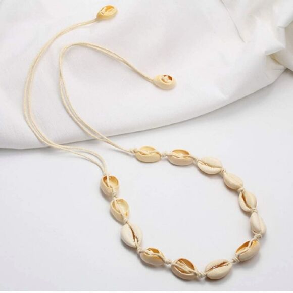 New Necklace Natural Shell Hand-Woven Beach Accessories Necklace - Picture 1 of 8